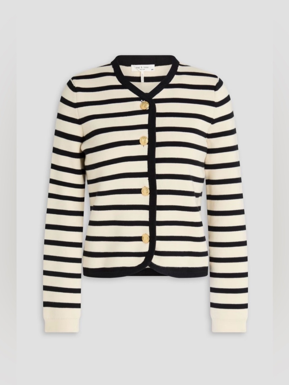 Rag & Bone Dee striped cotton blend cardigan